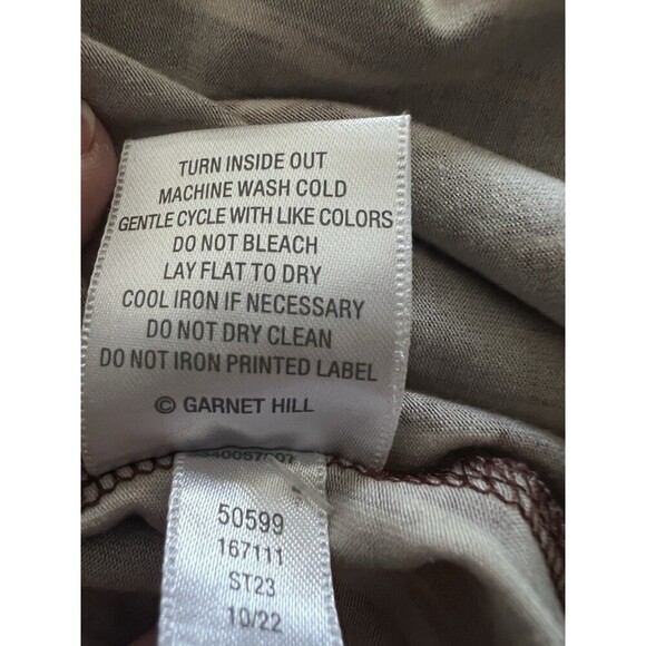 Garnet Hill Button Front Knit Tank Dress Printed Stretchy Tencel Women Medium - Picture 9 of 9